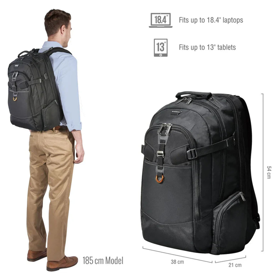 EVERKI EKP120 - Titan 18.4'' Business Travel Friendly Laptop Backpack. Checkpoint friendly design