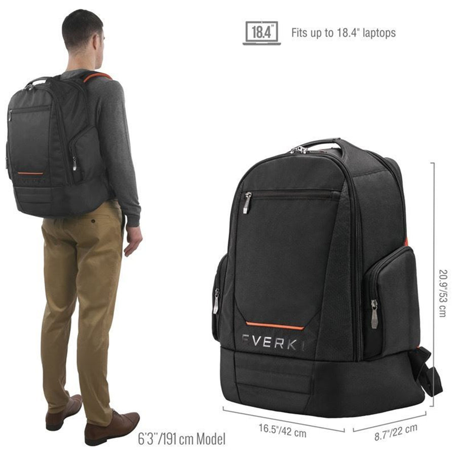 EVERKI EKP117B - ContemPRO Laptop Backpack. Designed to Fit up to 18.4'' Notebooks. Spacious