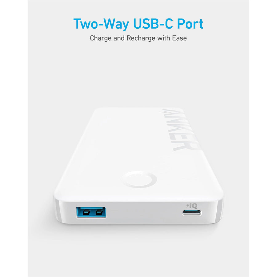 ANKER   323 10000mAh 12W 2-Output Power Bank  - White