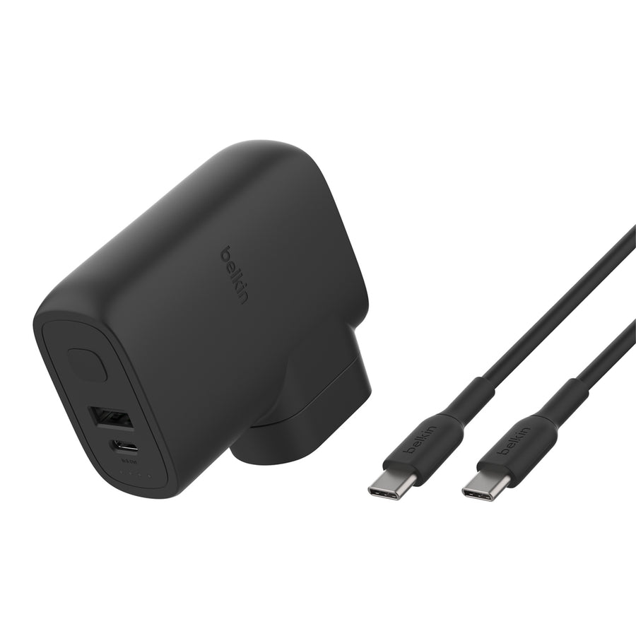 Belkin   BoostCharge 5000mAh 20W 2-Output Power Bank with 25W Wall Charger