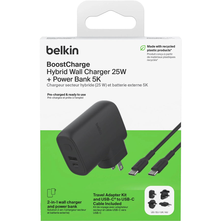 Belkin BPZ003BT1MBK-B6 - BOOSTCHARGE HYBRID AC PWR BANK PD 25W