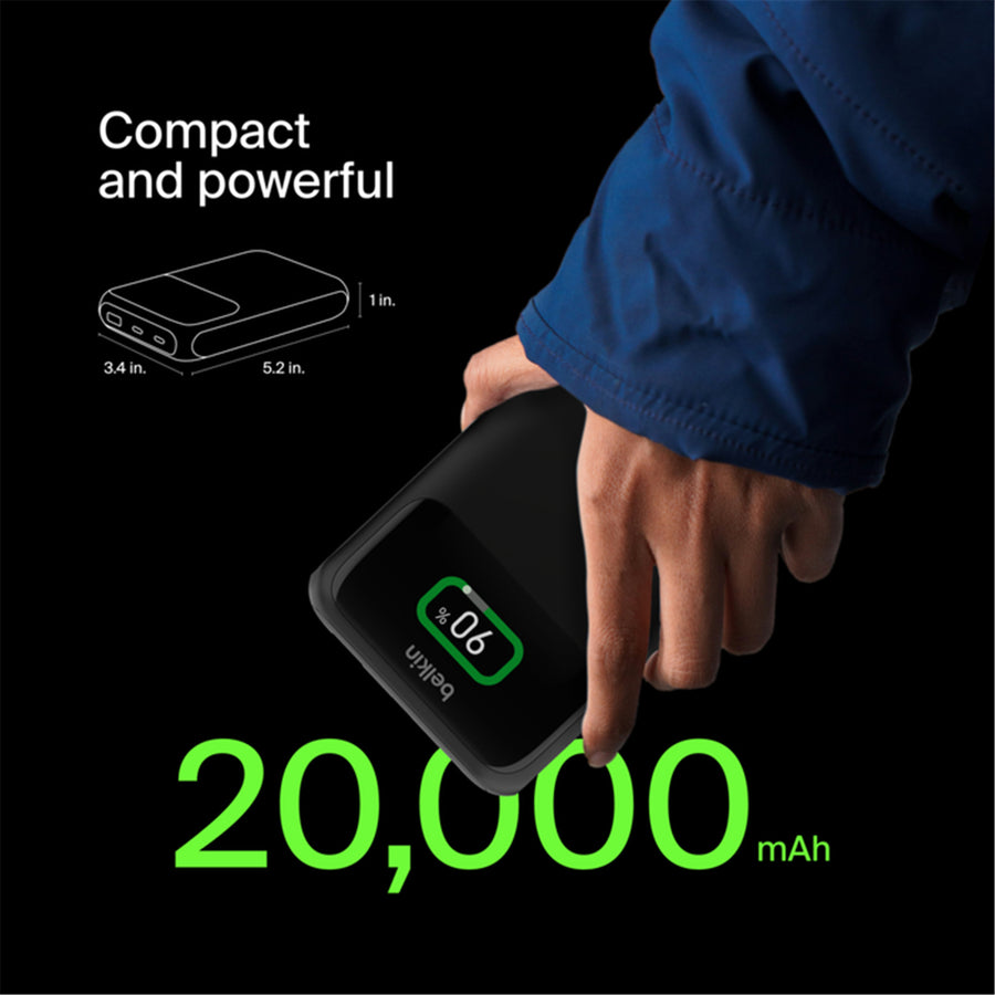 Belkin BPB020BTBK - 20K BOOSTCHARGE PRO 3-PORT LAPTOP POWER