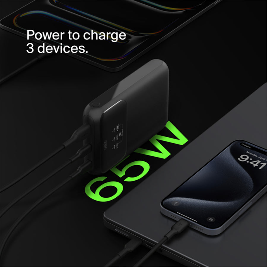 Belkin BPB020BTBK - 20K BOOSTCHARGE PRO 3-PORT LAPTOP POWER