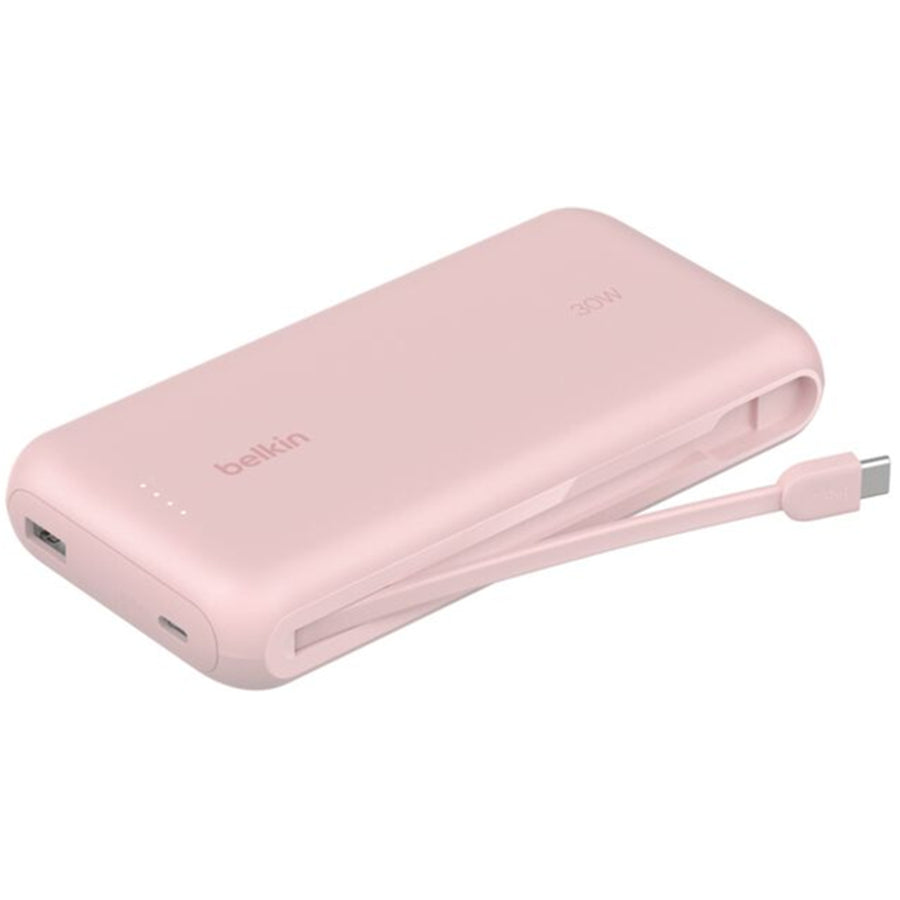 Belkin   BoostCharge 20000mAh 30W 3-Output Power Bank with Cable  -Pink