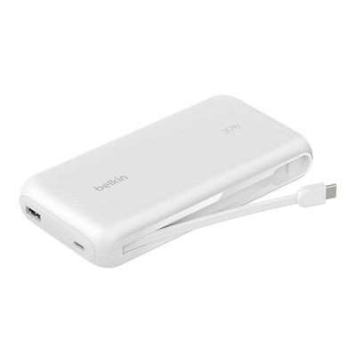 Belkin   BoostCharge 20000mAh 30W 3-Output Power Bank with Cable  -White