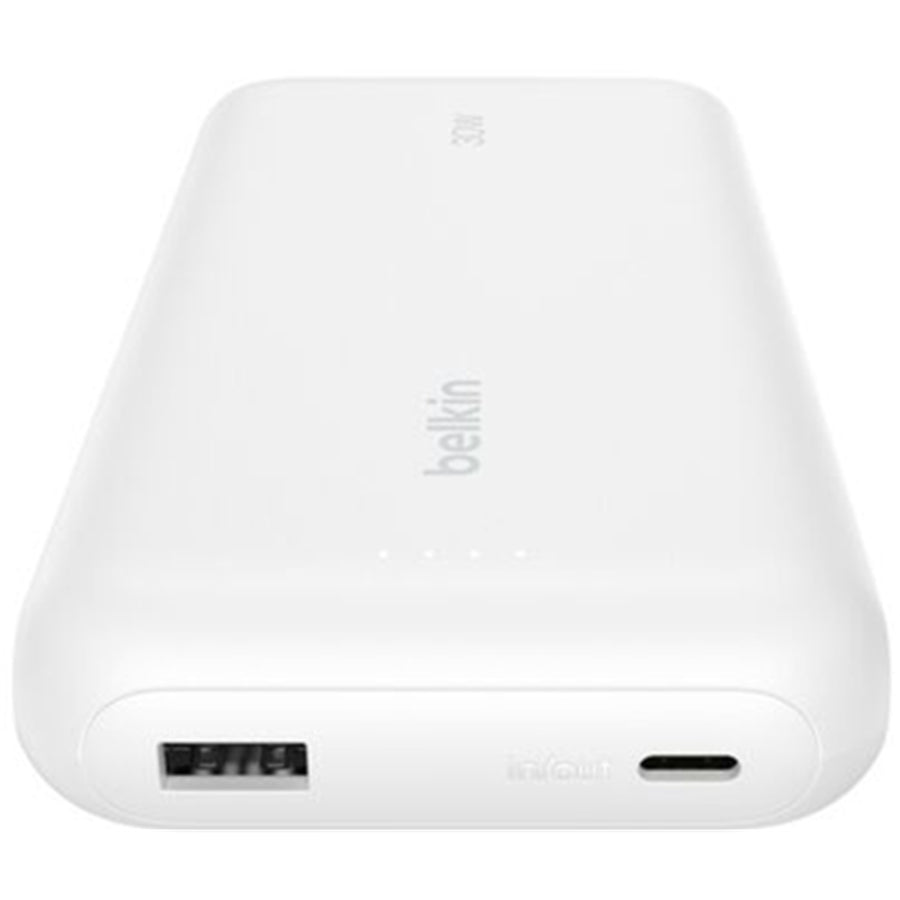 Belkin   BoostCharge 20000mAh 30W 3-Output Power Bank with Cable  -White