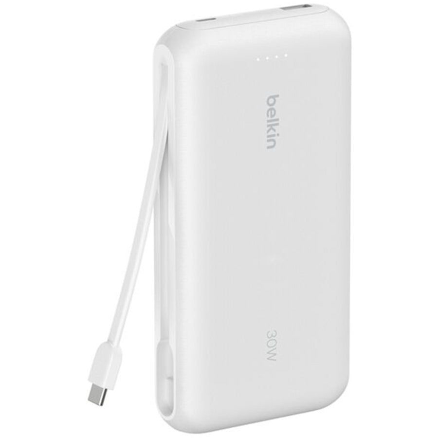 Belkin   BoostCharge 20000mAh 30W 3-Output Power Bank with Cable  -White