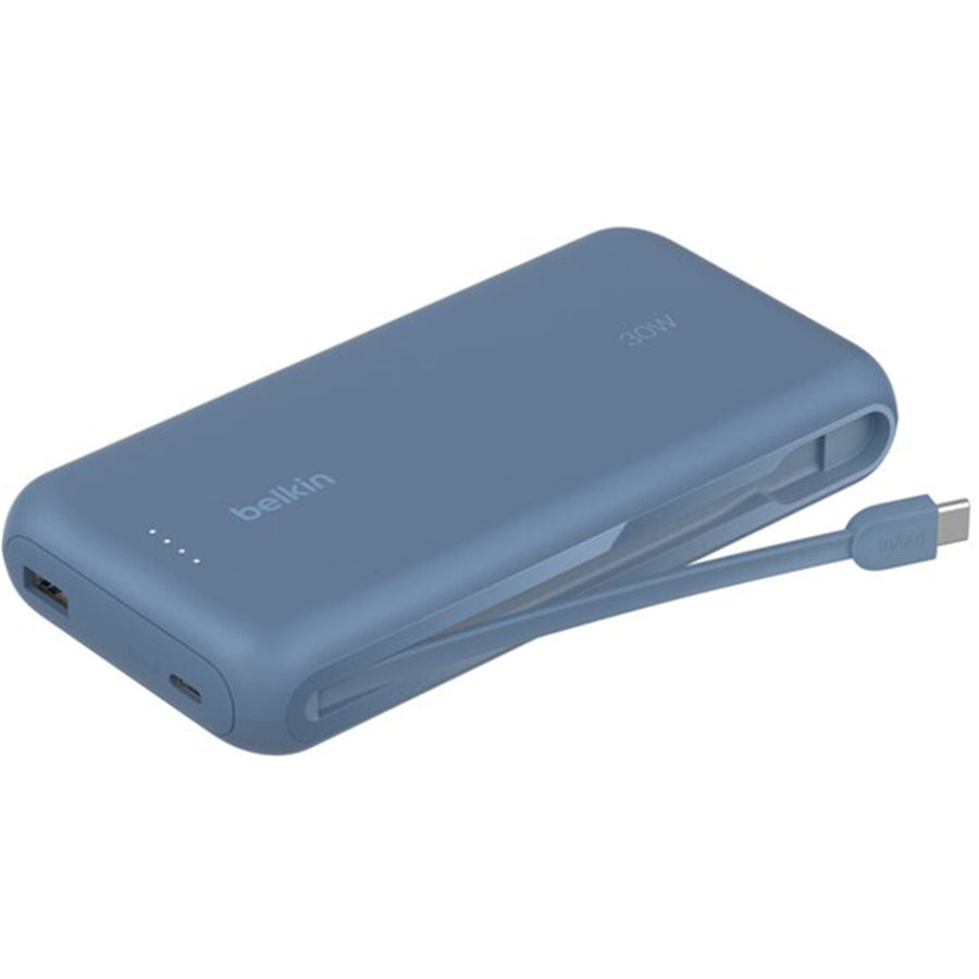 Belkin   BoostCharge 20000mAh 30W 3-Output Power Bank with Cable  -Blue