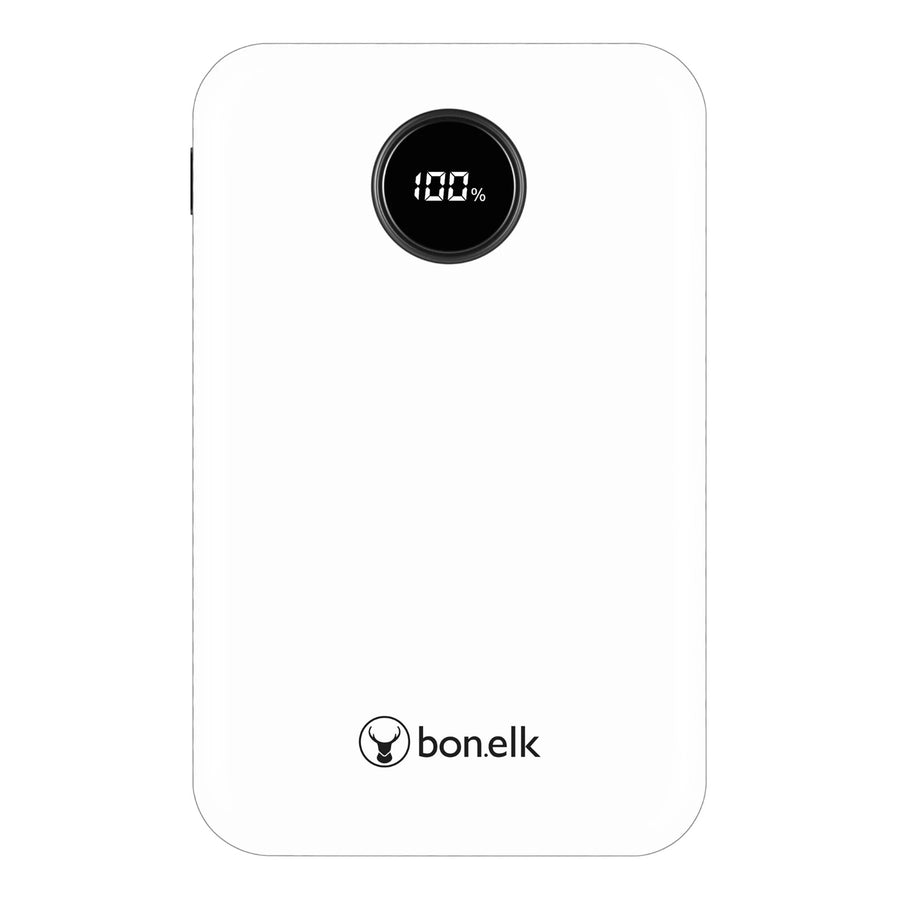 Bonelk Fashion  10000mAh 20W 2-Output Power Bank with Display - White
