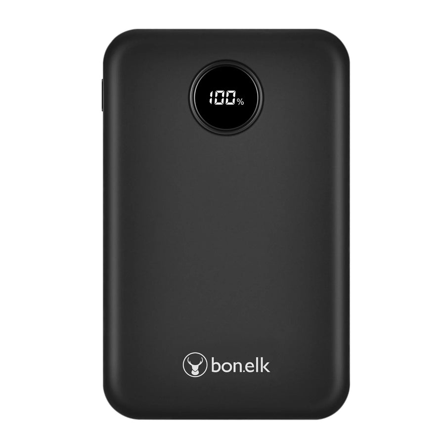 Bonelk Fashion  10000mAh 20W 2-Output Power Bank with Display - Black