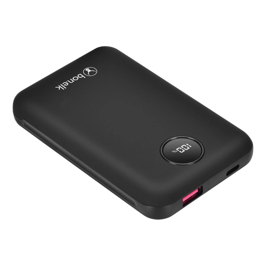 Bonelk Fashion  10000mAh 20W 2-Output Power Bank with Display - Black