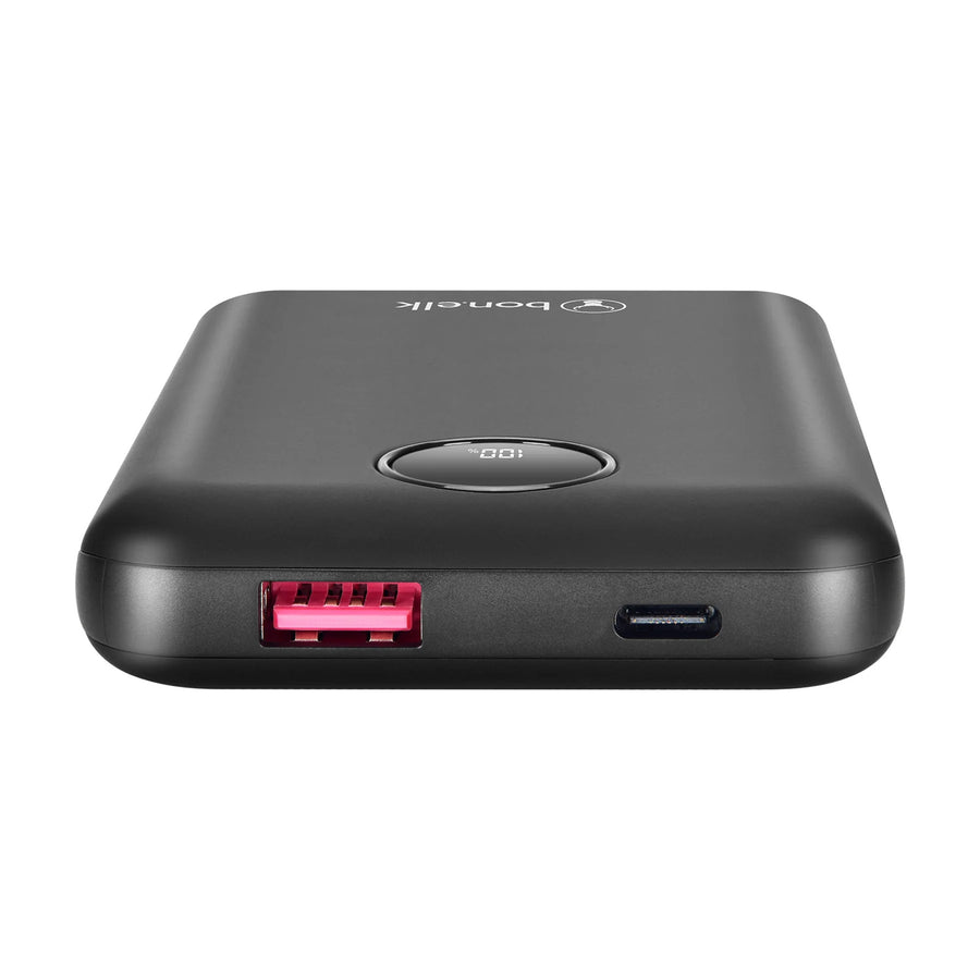 Bonelk Fashion  10000mAh 20W 2-Output Power Bank with Display - Black