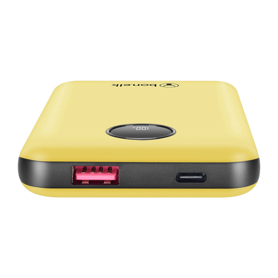 Bonelk Fashion  10000mAh 20W 2-Output Power Bank with Display - Yellow