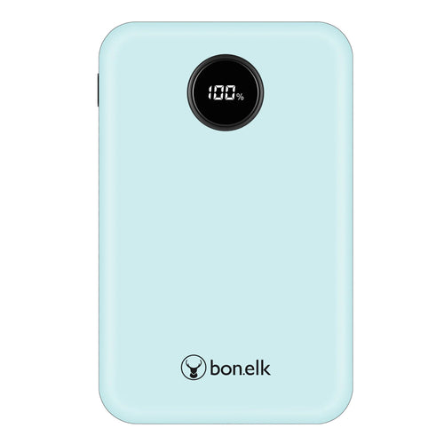 Bonelk Fashion  10000mAh 20W 2-Output Power Bank with Display - Blue