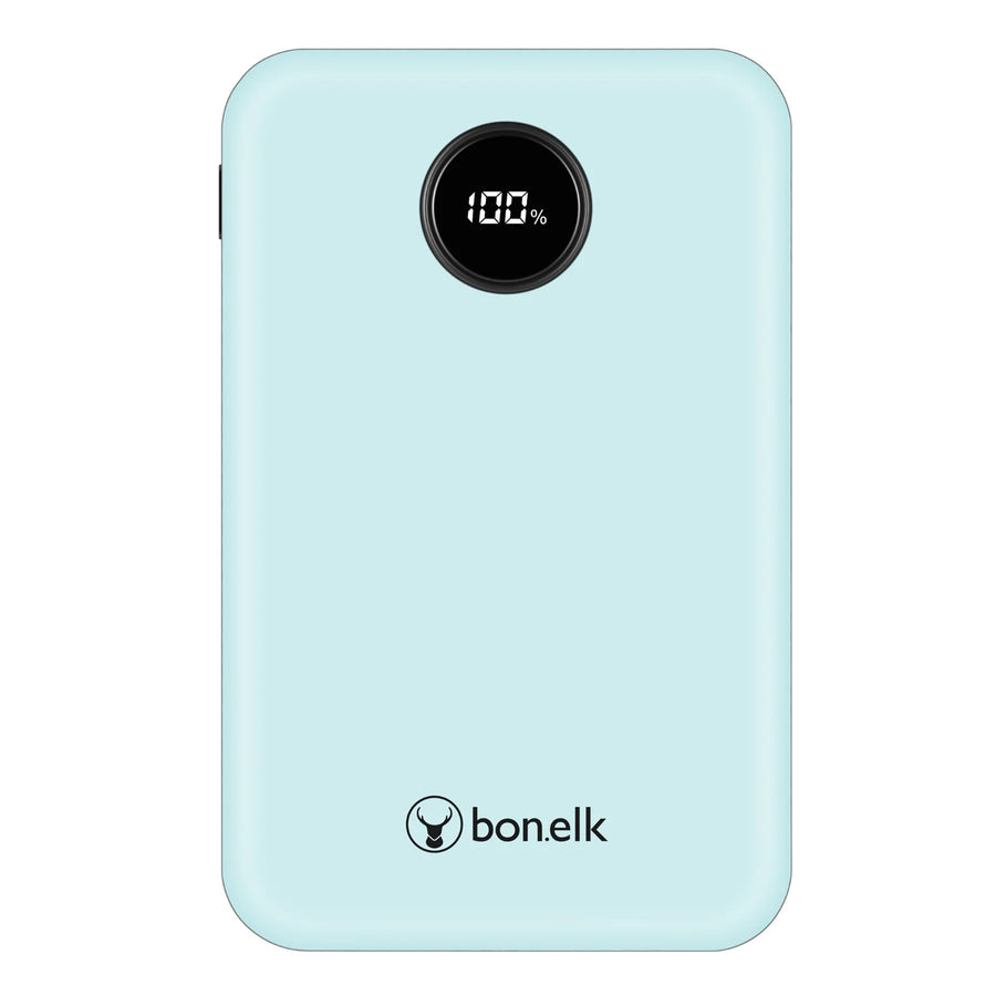 Bonelk Fashion  10000mAh 20W 2-Output Power Bank with Display - Blue