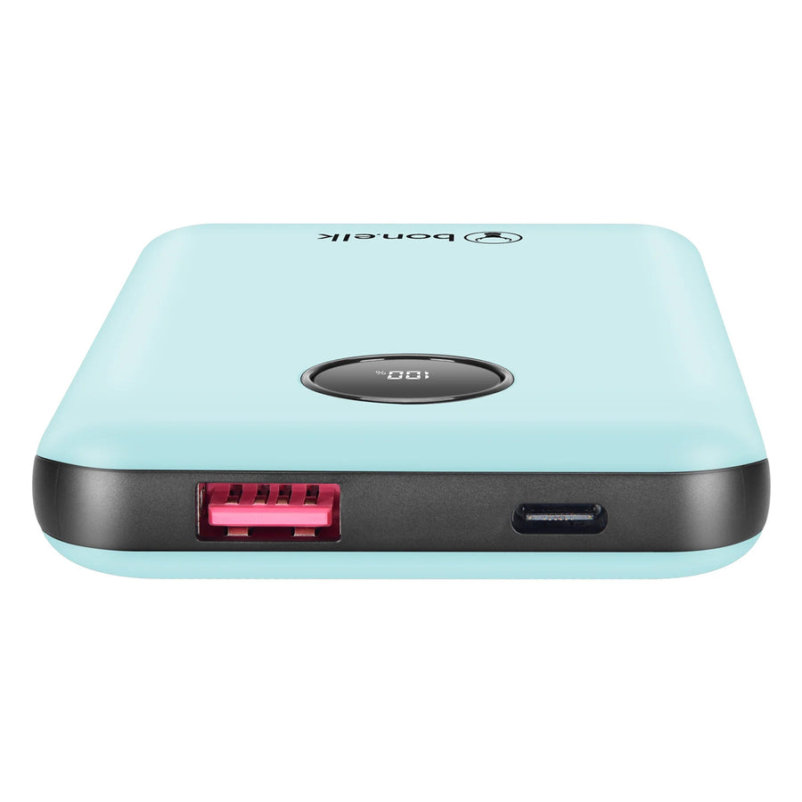 Bonelk Fashion  10000mAh 20W 2-Output Power Bank with Display - Blue