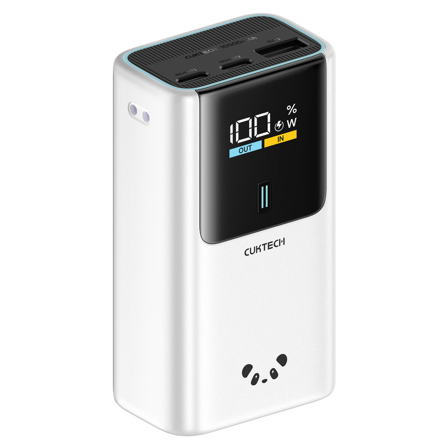 CUKTECH No.10 Mini 10000mAh 55W 3-Output  Power Bank with Smart Display -PANDA (CCC-Certified)