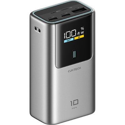 CUKTECH No.10 Mini 10000mAh 55W 3-Output  Power Bank (CCC-Certified) with Smart Display