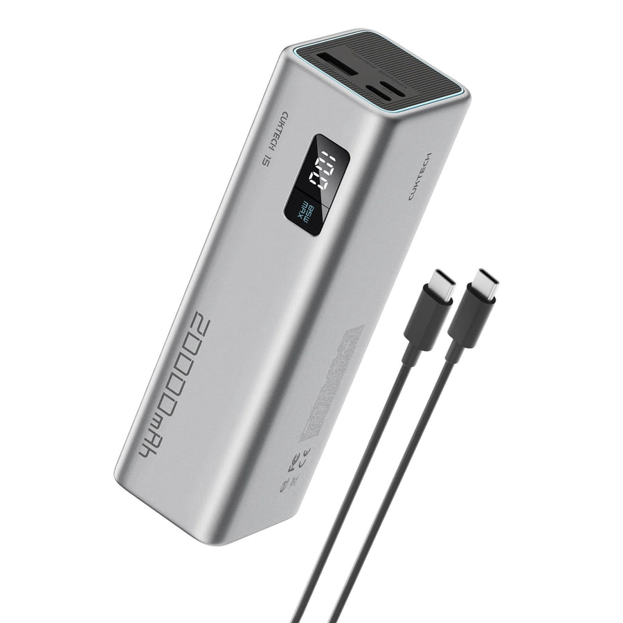 CUKTECH No.15 SE 20000mAh 100W 3-Output  Laptop Power Bank with Display (CCC-Certified)