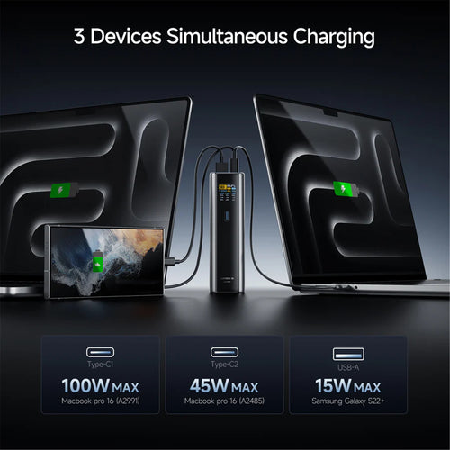 CUKTECH No.15 Ultra 20000mAh 165W 3-Output  Laptop Power Bank with Smart Display (CCC-Certified) - Black