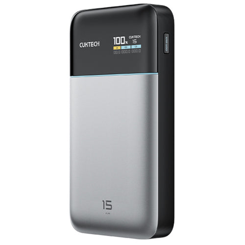 CUKTECH No.15 Air 15000mAh 65W 3-Output  Laptop Power Bank with Smart Display (CCC-Certified) - Grey