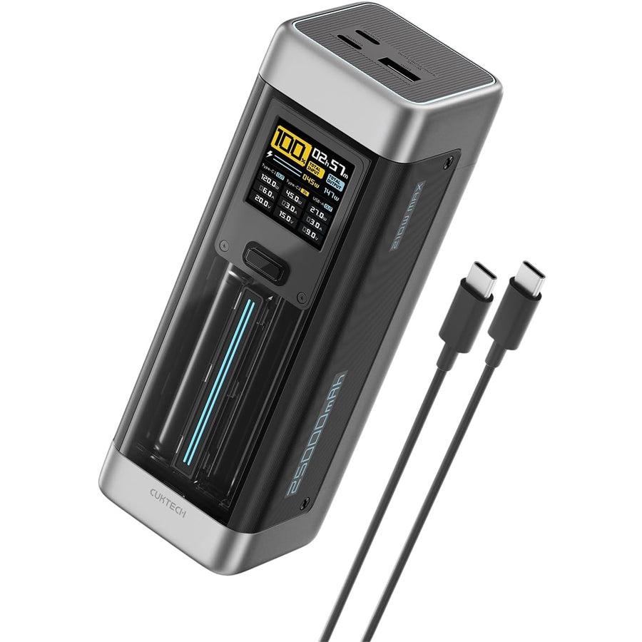 CUKTECH No.20 25000mAh 140W 3-Output  Laptop Power Bank with Smart Display (CCC-Certified)