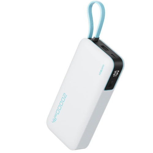 CUKTECH CP25 20000mAh 55W 3-Output Power Bank (CCC-Certified) with Cable & Display  -White