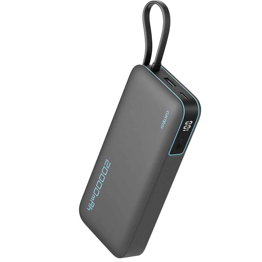 CUKTECH CP25 20000mAh  55W 3-Output Power Bank (CCC-Certified) with Cable & Display -Grey