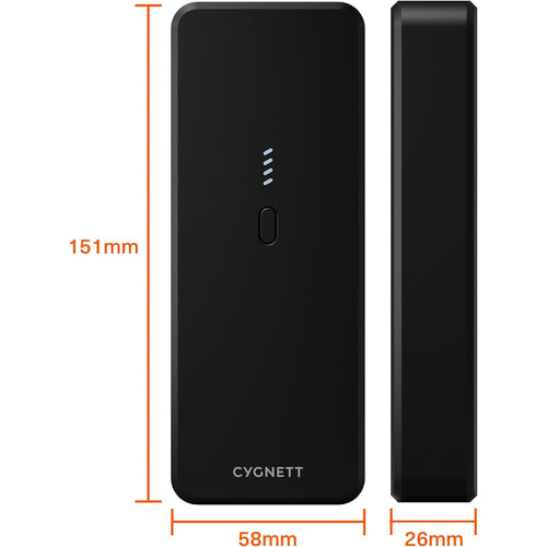 Cygnett   Prime 20000mAh 20W 2-Output Power Bank  -Black