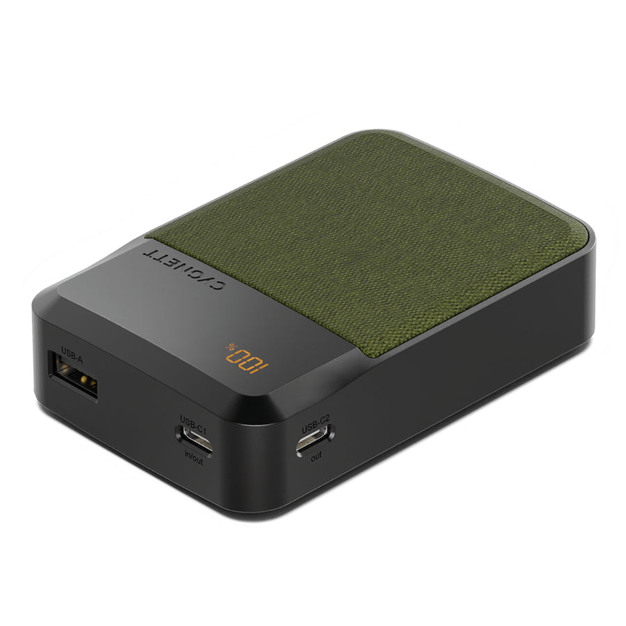 Cygnett   Reserve 10000mAh 20W 3-Output Power Bank with Display  -Green