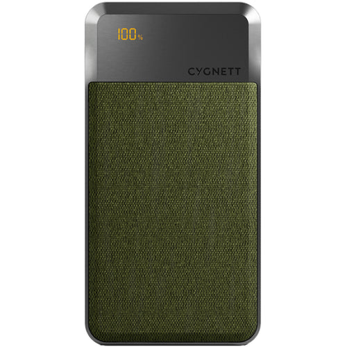 Cygnett   Reserve 20000mAh 30W 3-Output Power Bank with Display  -Green