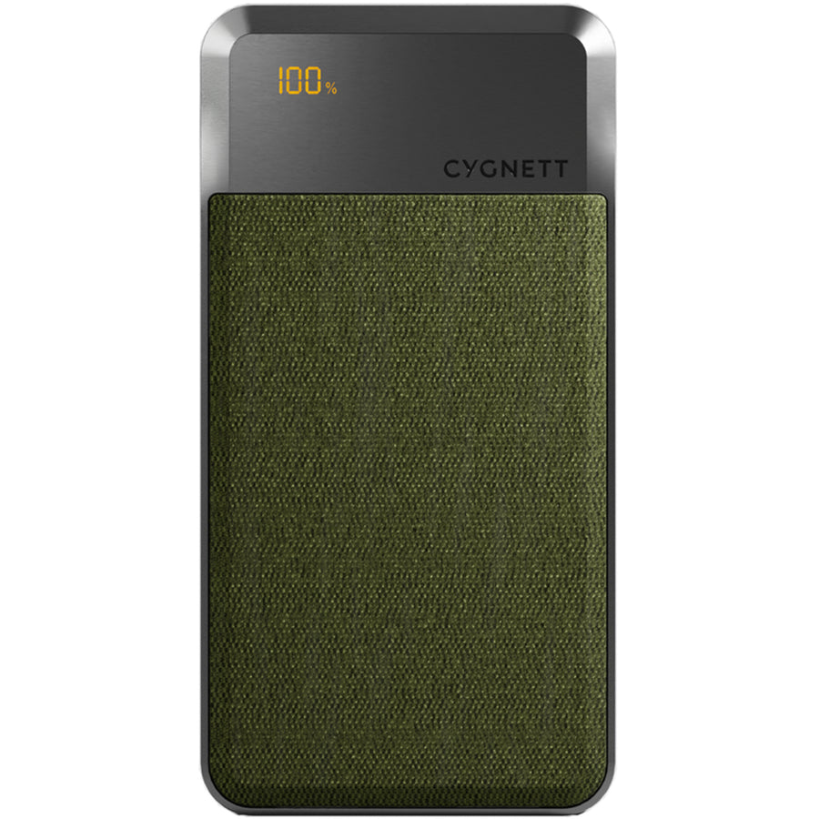 Cygnett   Reserve 20000mAh 30W 3-Output Power Bank with Display  -Green