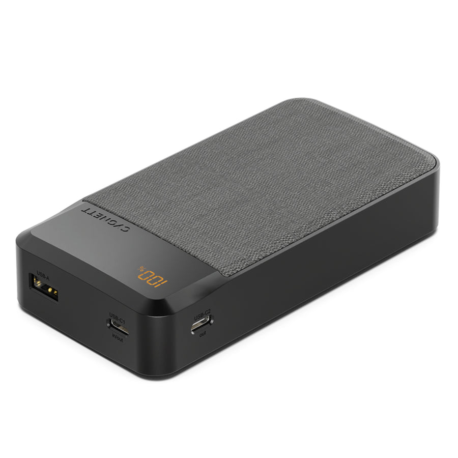 Cygnett Reserve  20000mAh 30W 3-Output Power Bank with Display  -Grey