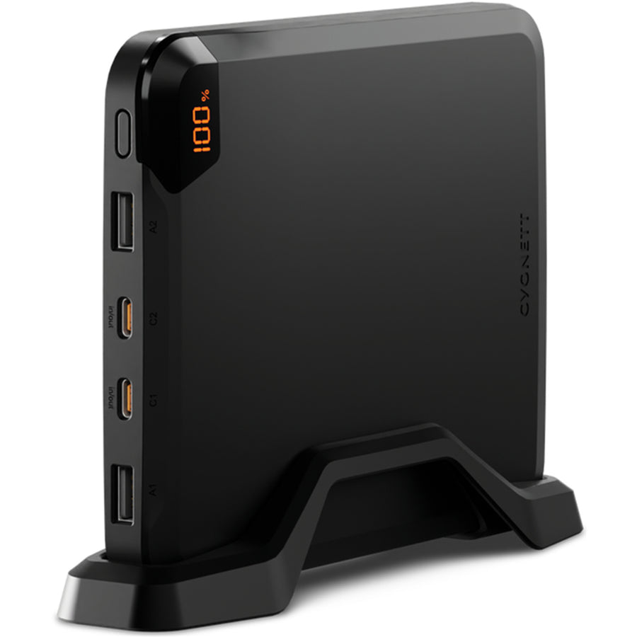 Cygnett VertPWR  25000mAh 100W 4-Output Laptop Power Bank with Smart Display  -Obsidian