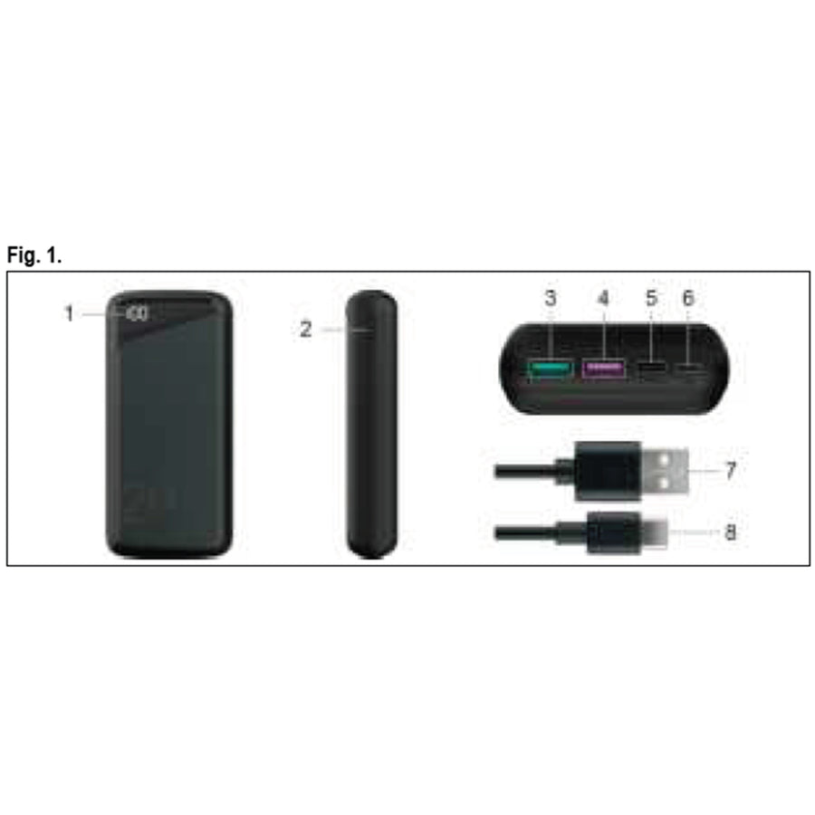 Goobay 53939 Powerbank 20000mAh LED QC/PD