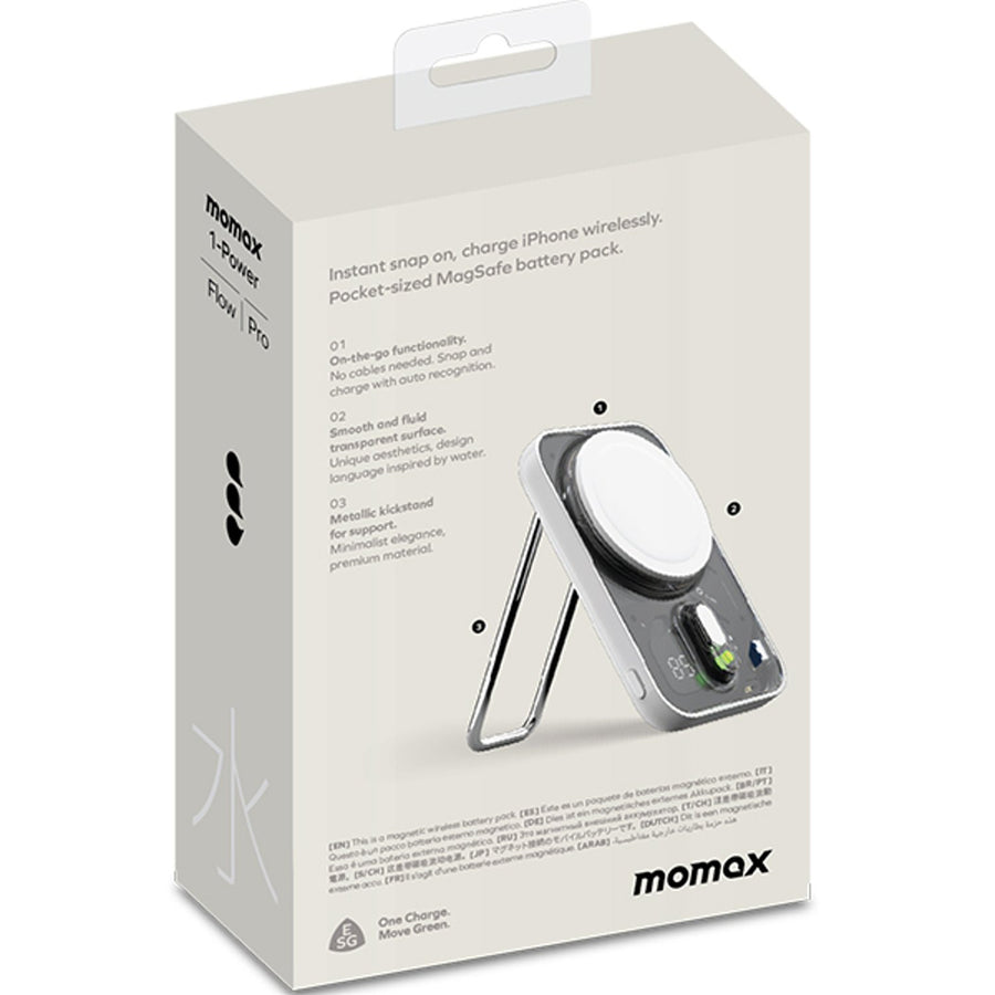 Momax 1-Power Flow Pro+ 5000mAh 20W 3-Output MagSafe Magnetic Wireless Charging Power Bank