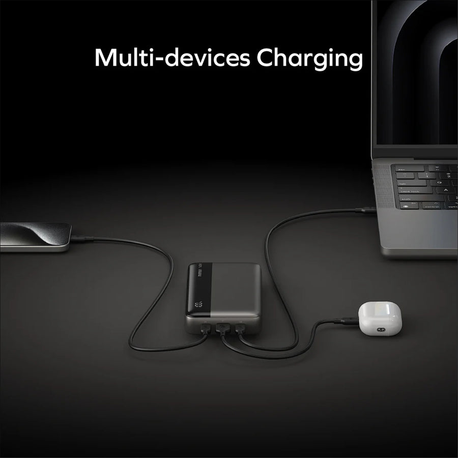 Momax   25000mAh 145W 3-Output Laptop Power Bank with Display - Black