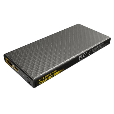 CARBO 10000 - NITECORE 10;000MAH POWER BANK ULTRA LIGHTWEIGHT CARBON FIBER ENERGY BRICK