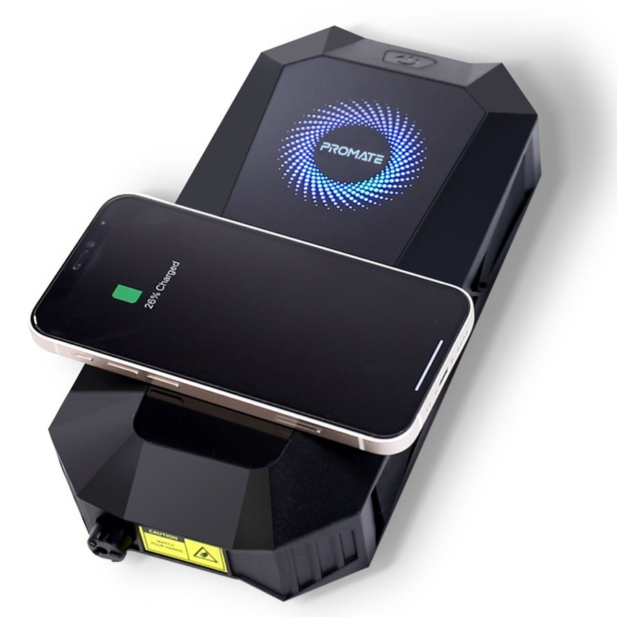 Promate HEXABOLT-20 - 19000mAh Jump Starter Power Bank. 1500A/12V Peak Current Port LED Flashlight Wireless