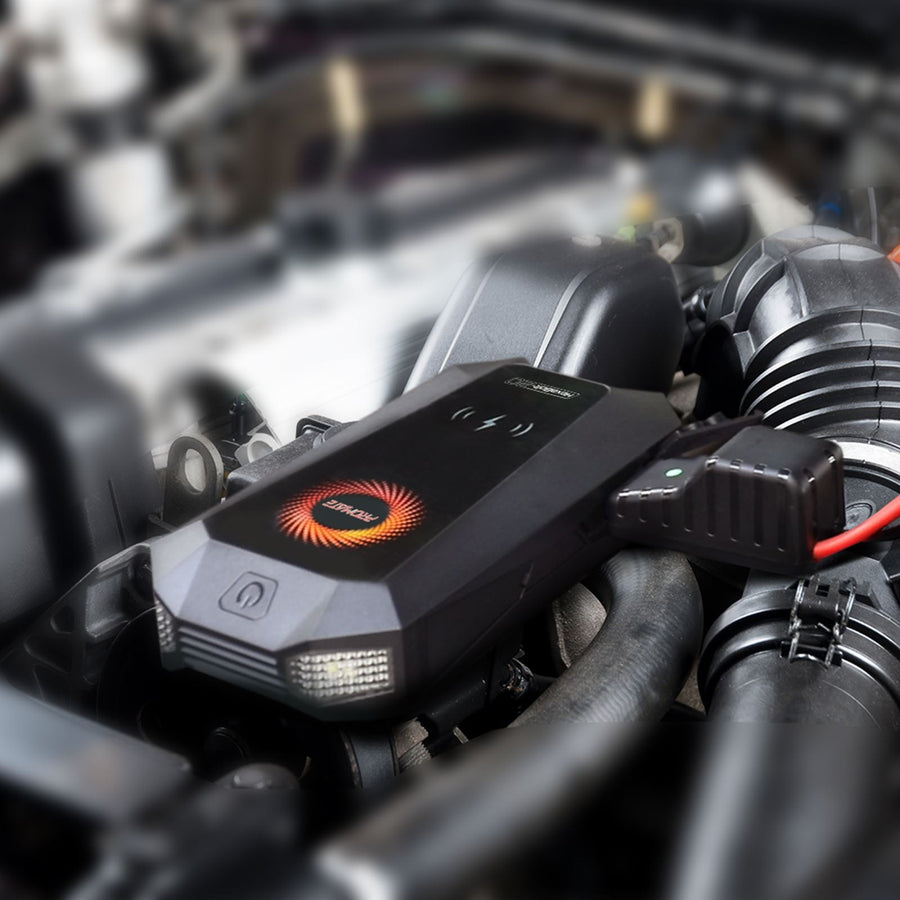 Promate HEXABOLT-20 - 19000mAh Jump Starter Power Bank. 1500A/12V Peak Current Port LED Flashlight Wireless