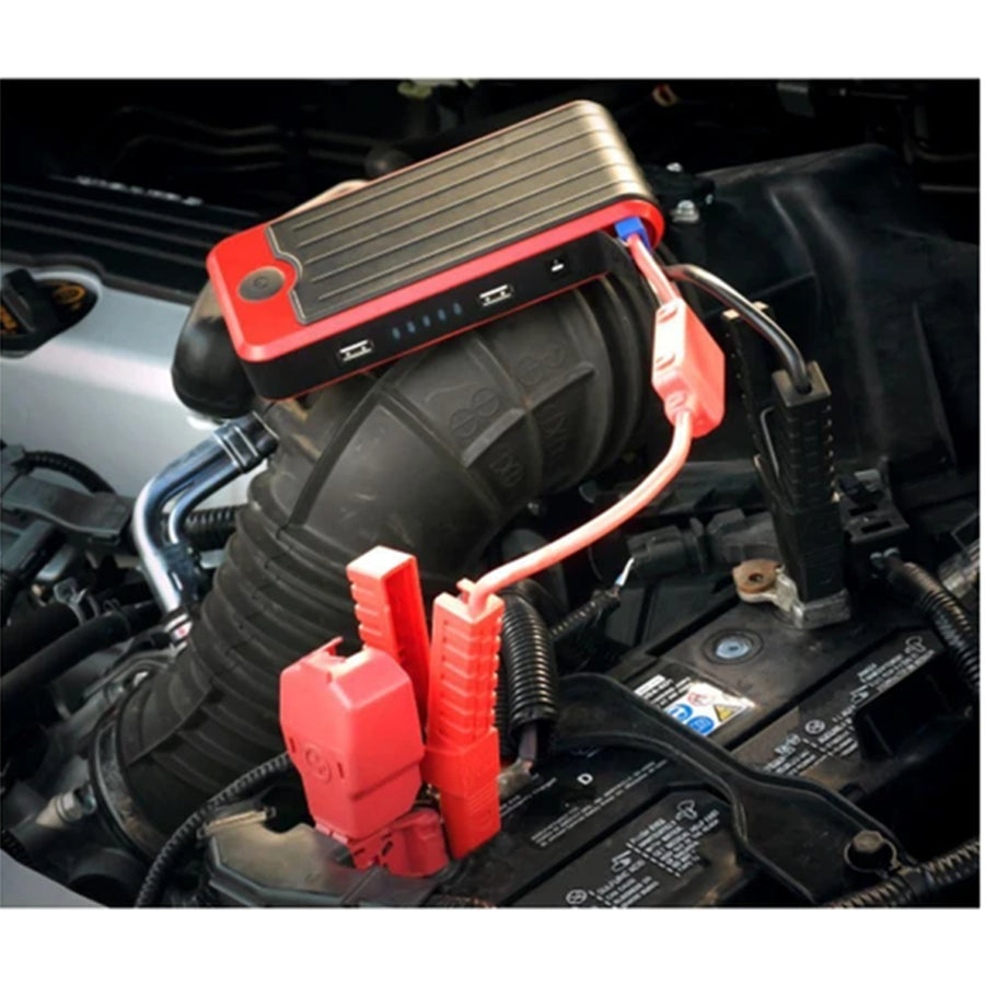 PowerAll SUPREME PBJS16000-RS 16000mAh Portable Jump Starter & Power Bank Rechargeable Li-ion Battery - 12V 600A Peak Jump+Start Current - 2x USB 5V / 2.1A Output Sockets