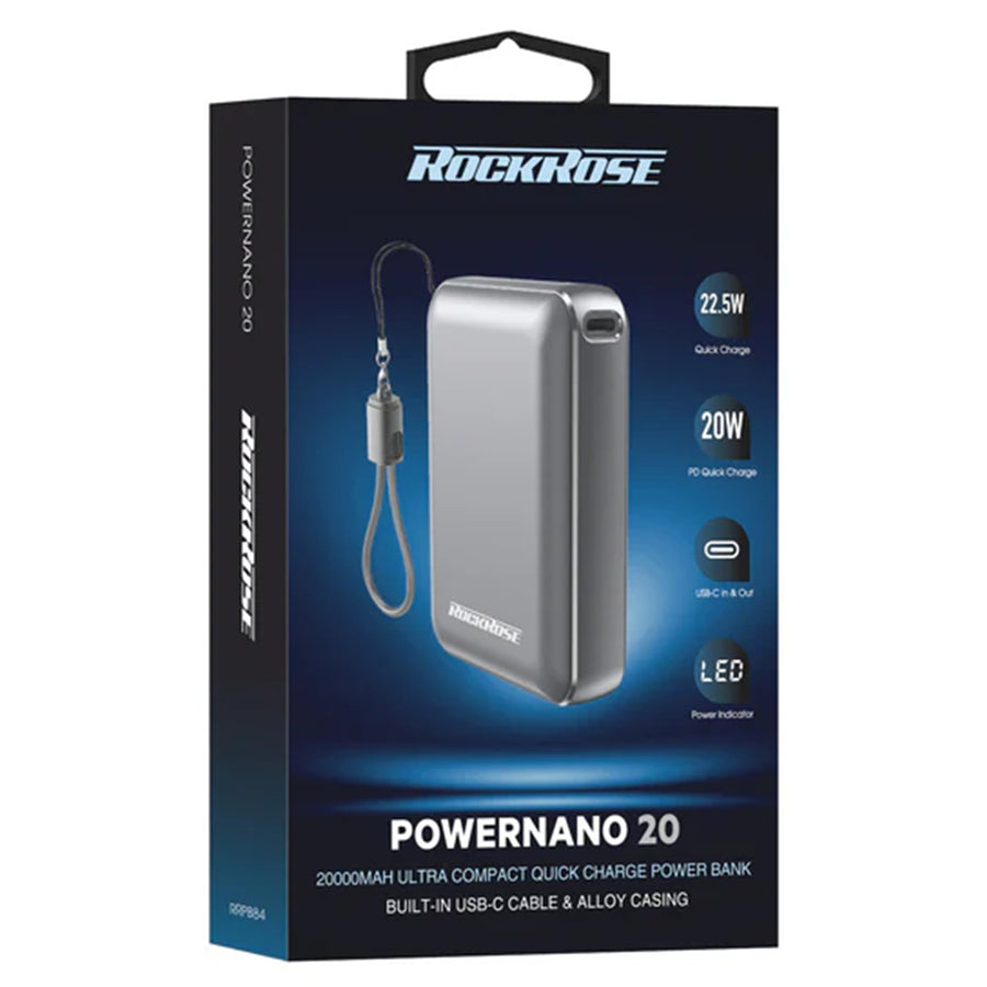 RockRose PowerNano  20000mAh 22.5W 1-Output Ultra Compac Power bank