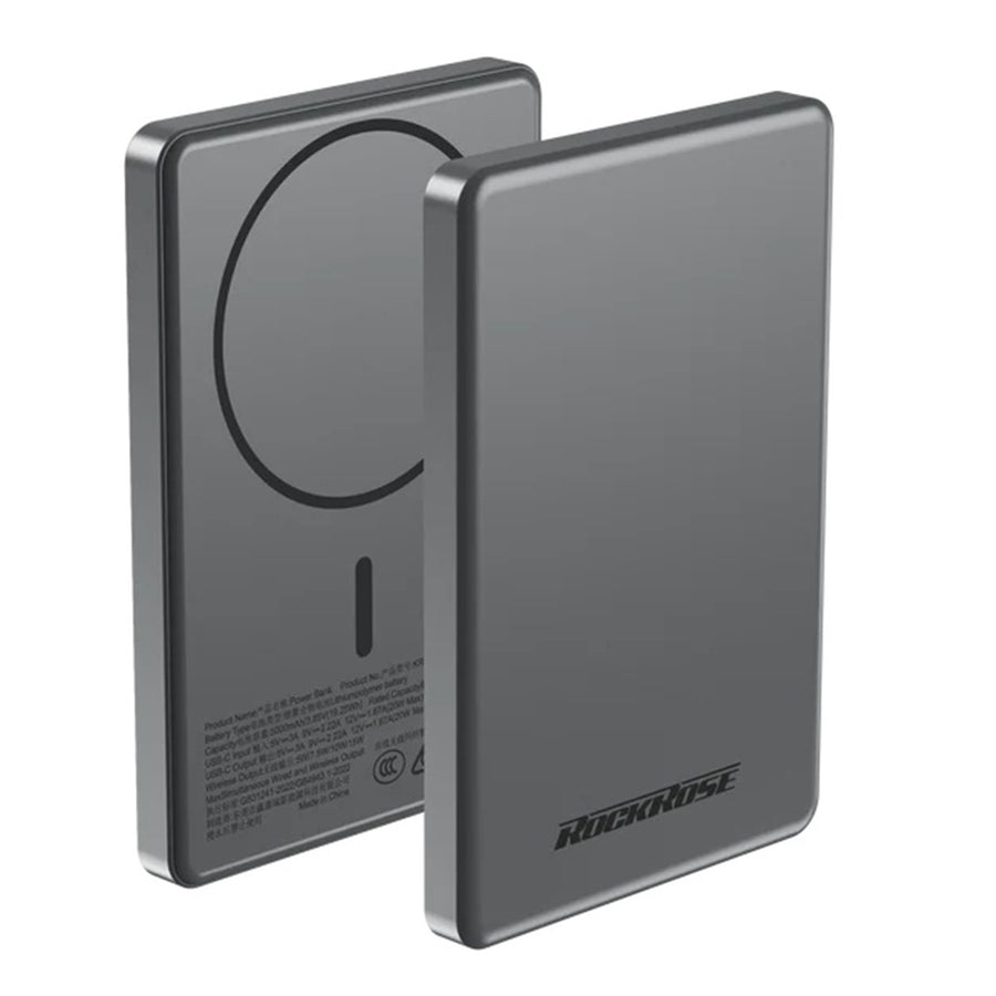RockRose  Phenomenon 5000mAh 20W 1-Output Ultra-Slim Magnetic Wireless Charging Power Bank -CCC-Certified