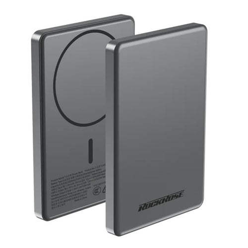 RockRose  Phenomenon 5000mAh 20W 1-Output Ultra-Slim Magnetic Wireless Charging Power Bank -CCC-Certified