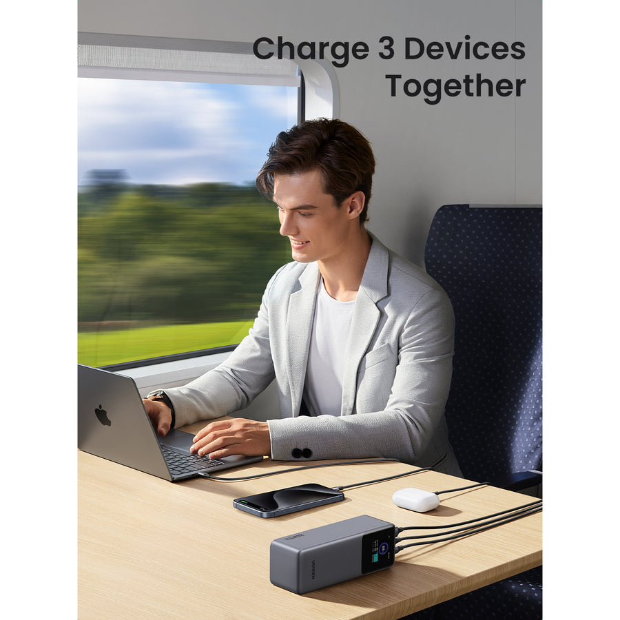 UG-35525B - UGREEN Nexode 25000mAh 200W 3-Ports Power Bank USB-C Laptop Charger - Black