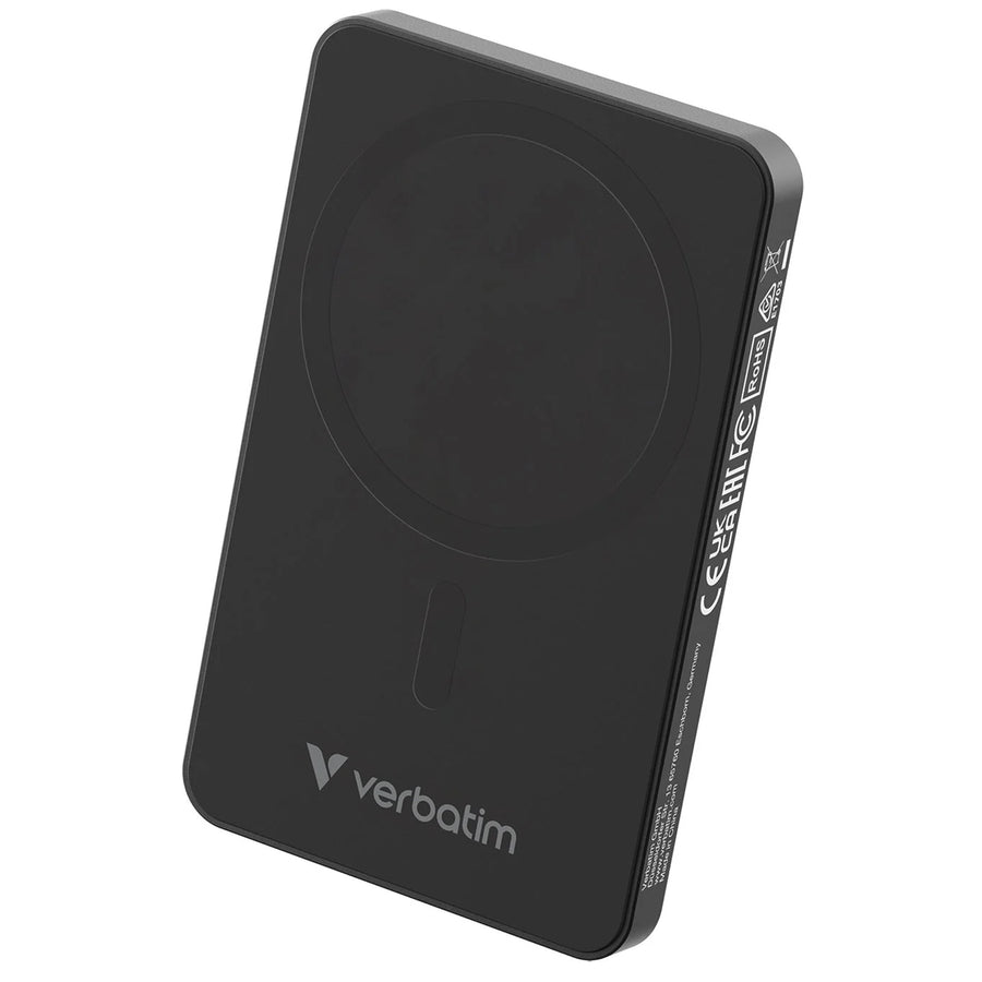 Verbatim   5000mAh 20W 1-Output Magnetic Wireless Charging Power Bank - Black
