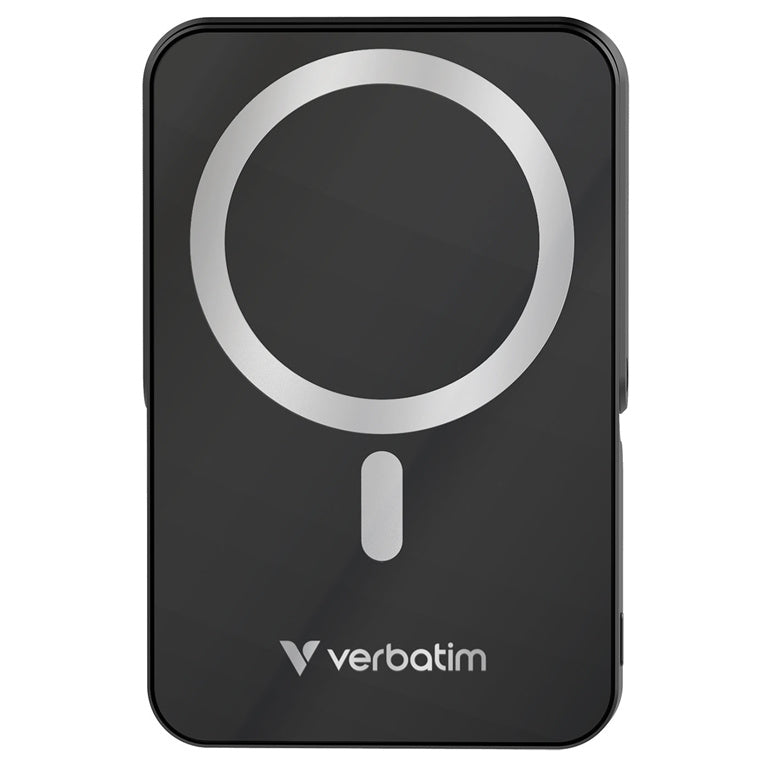 Verbatim  10000mAh 20W 1-Output Magnetic Wireless Charging Power Bank with Stand - Black