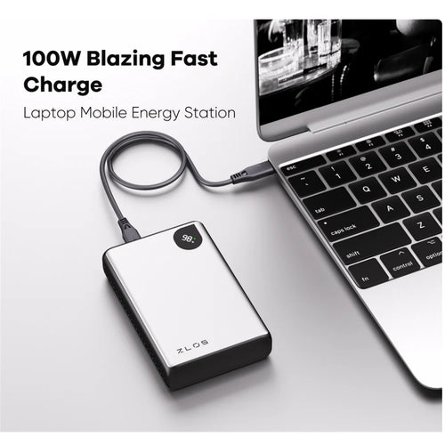 Zlos   20000mAh 100W 3-Output Laptop Power Bank with Display
