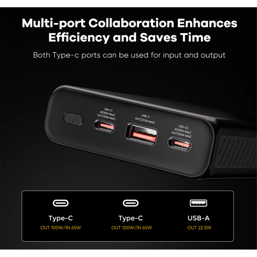 Zlos   20000mAh 100W 3-Output Laptop Power Bank with Display