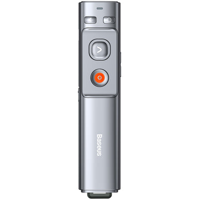 Baseus Orange Dot Wireless Presenter Rechargeable (Red Laser) Grey